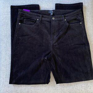 NWT Well Worn Women's Black High Rise Stretch Corduroy Pant, Size 14/34